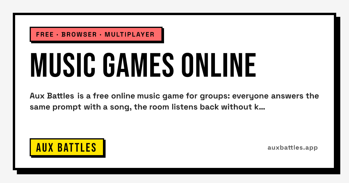 Music Games Online card from Aux Battles: free · browser · multiplayer